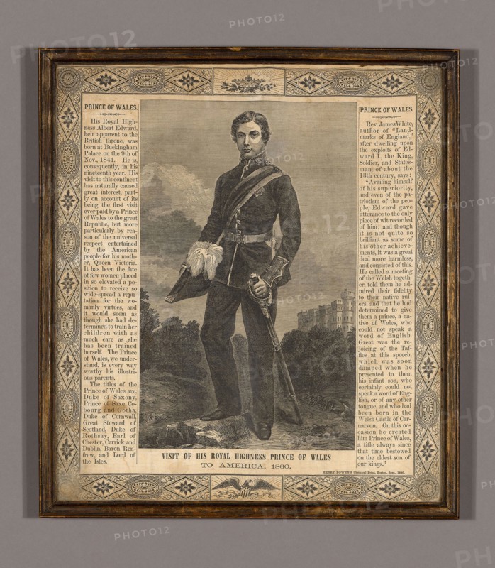 Souvenir Handkerchief Commemorating Visit of His Royal Highness Prince of Wales to America, 1860, 1860, United States, Cotton, plain weave, copperplate printed, 43.8 x 39.2 cm (17 1/4 x 15 7/16 in.)