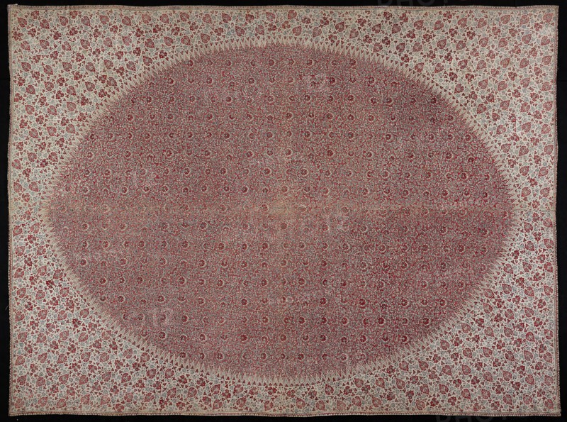 Ceremonial Skirt Cloth (dodot), 17th century, India, Coromandel Coast, India, Two panels joined: cotton, plain weave, hand-drawn mordant and resist-dyed, 346.4 x 239.1 cm (136 3/8 x 94 1/8 in.)