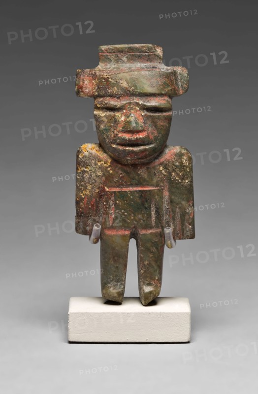 Figurine, c. A.D. 400, Teotihuacan, Teotihuacan, Mexico, Teotihuacán, Greenstone, 5.4 × 2.5 × 1.3 cm (2 1/8 × 1 × 1/2 in.)