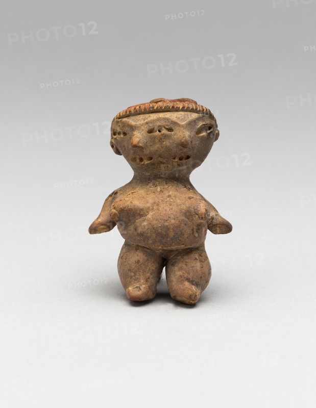 Double-Faced Female Figurine, 500/400 B.C., Tlatilco, Tlatilco, Valley of Mexico, Mexico, Tlatilco, Ceramic and pigment, H. 5.7 cm (2 1/2 in.)