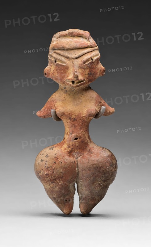 Female Figurine, 500/400 B.C., Tlatilco, Tlatilco, Valley of Mexico, Mexico, Tlatilco, Ceramic and pigment, H. 9.5 cm (3 3/4 in.)