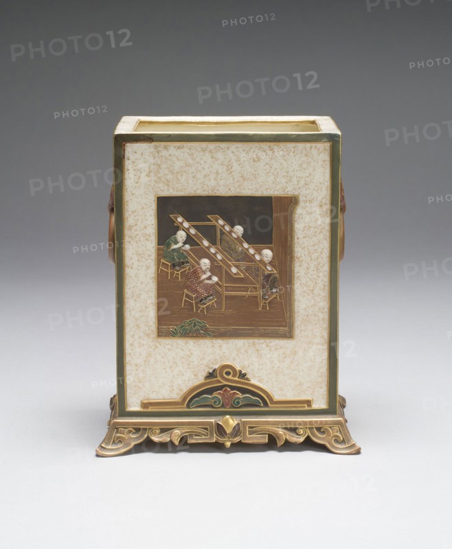 Vase, 1875/80, Made by the Royal Worcester Porcelain Company, Worcester, England, reorganized 1862, England, Porcelain with polychrome enamels, H. 19.7 cm (7 3/4 in.)