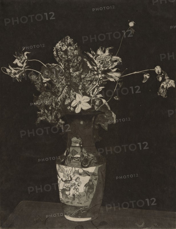 L’Agonie des Fleurs (Black and White Version), 1890–95, Theodore Roussel, French, worked in England, 1847-1926, England, Etching, softground, and aquatint in black on cream wove imitation Japanese paper, 445 × 346 mm (image), 452 × 348 mm (plate), 482 × 369 mm (sheet)