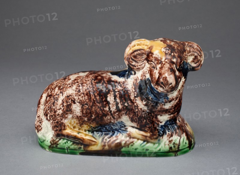 Ram, c. 1780, Staffordshire, England, Staffordshire, Lead-glazed earthenware (creamware), 9.5 x 14 x 7.6 cm (3 3/4 x 5 1/2 x 3 in.)