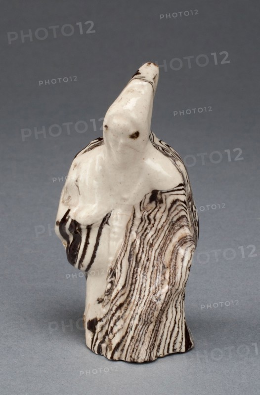 Monk, c. 1750, Staffordshire, England, Staffordshire, Lead-glazed earthenware (agateware), 7.3 x 4.5 x 3.2 cm (2 7/8 x 1 3/4 x 1 1/4 in.)