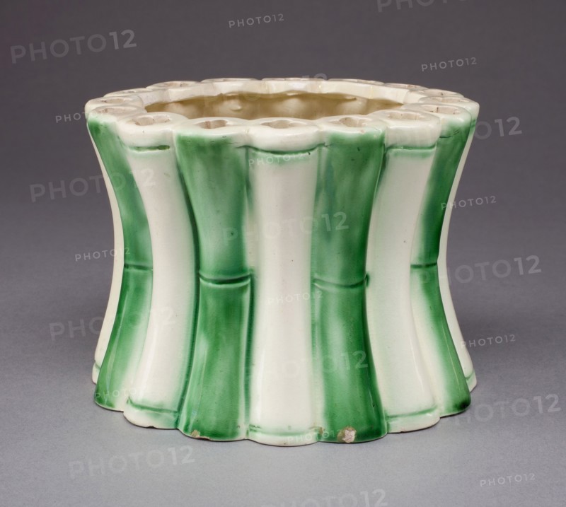 Vase, c. 1775, England, Staffordshire or Yorkshire, Staffordshire, Lead-glazed earthenware (creamware), 8.3 x 11.1 x 9.5 cm (3 1/4 x 4 3/8 x 3 3/4 in.)