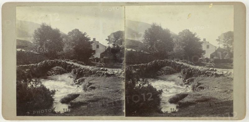 Untitled (Wasdale), 1860s, Cumbria, Albumen print, stereo, 8 × 7.9 cm (each image), 8.1 × 17.9 cm (card)