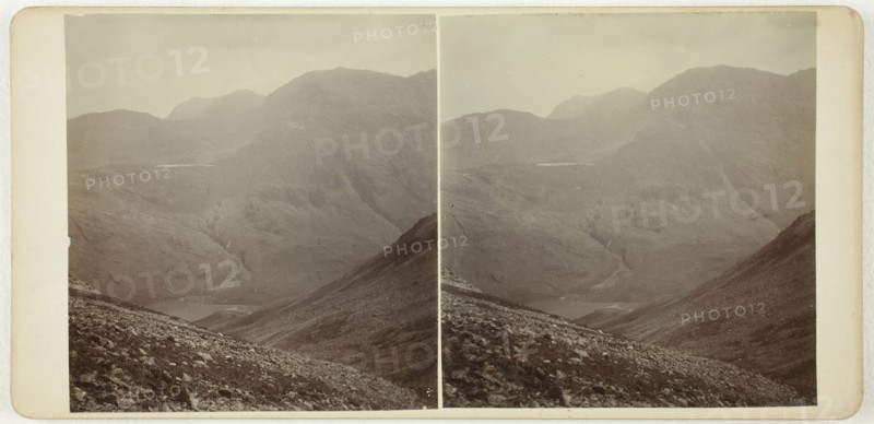 Untitled (Esk House from Green Gable), 1860s, Albumen print, stereo, 8.3 × 7.7 cm (each image), 8.6 × 17.8 cm (card)