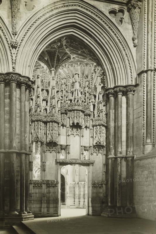 Ely Cathedral: Bishop Alcock’s Chapel from Reho-Choir, 1891, Frederick H. Evans, English, 1853–1943, England, Lantern slide, 8.2 × 8.2 cm
