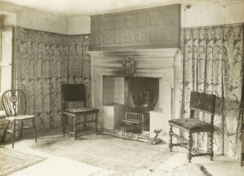 Kelmscott Manor: The Green Room, 1896, Frederick H. Evans, English, 1853–1943, England, Lantern slide, 8.2 × 8.2 cm