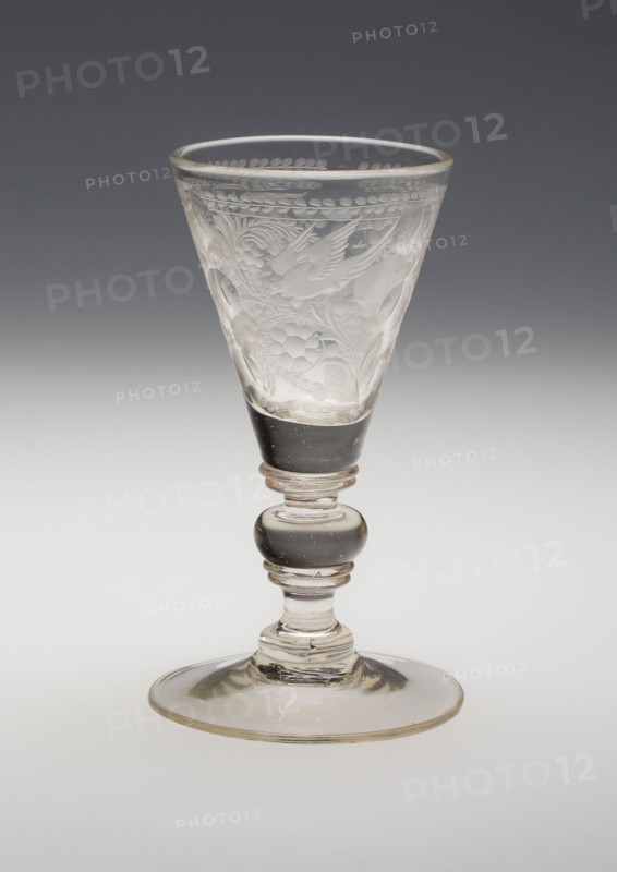 Wine Glass, c. 1730, England, Glass, 15.4 × 6.2 cm (6 1/16 × 2 7/16 in.)
