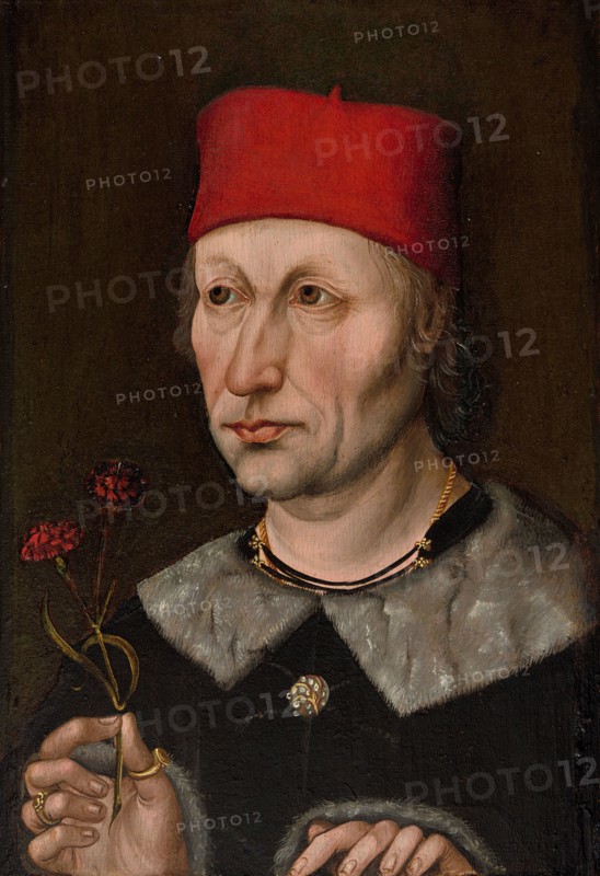 Portrait of a Man in a Red Cap, c. 1480, South German, possibly Ulm, Southern Germany, Oil on panel, Panel: 29.5 × 21.6 cm (11 5/8 × 8 in.), Painted surface of obverse: 28.9 × 19.1 cm (11 3/8 × 7 1/2 in.)