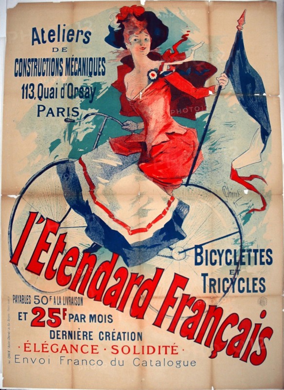 l’Etendard Francais, 1891, Jules Chéret, (French, 1836-1932), printed by Imprimerie Chaix, France, Color lithograph on cream wove paper, 1238 × 881 mm