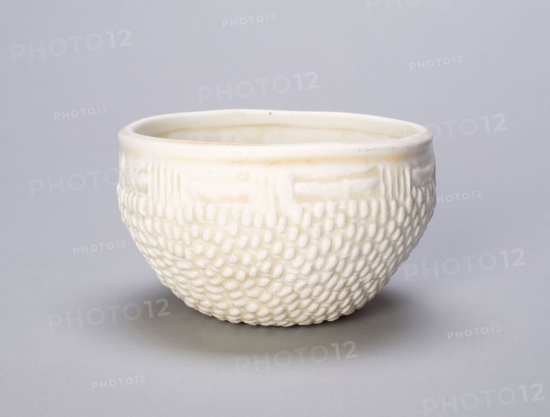 Basketweave Bowl, Northern Song (960–1127) or Liao dynasty (907–1124), c. 11th century, China, Ding-type ware, porcelain with underglaze molded decoration, H. 5.4 cm (2 1/8 in.), diam. 9 cm (3 9/16 in.)