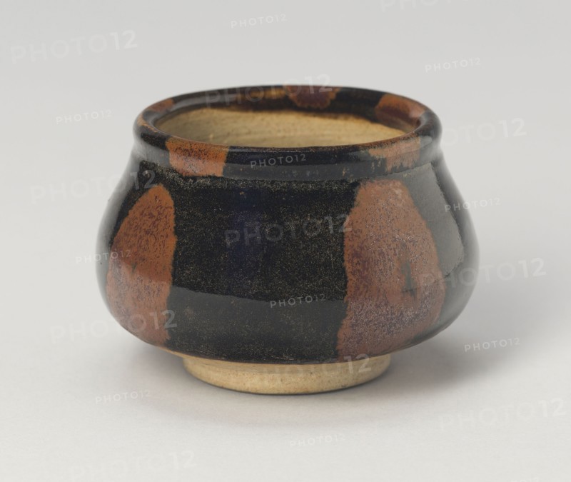 Small Wide-Mouthed Jar, Northern Song (960–1127) or Jin dynasty (1115–1234), c. 12th century, China, Northern blackware, Cizhou type, stoneware with russet-streaked dark brown glaze, H. 4.9 cm (1 15/16 in.), diam. 7.1 cm (2 13/16 in.)
