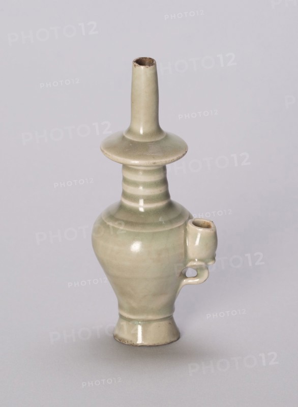 Miniature Buddhist Water Sprinkler (Kundika) with Lotus-leaf Spout, late Song (960–1279) or Yuan dynasty (1271–1368), c. 13th century, China, Glazed stoneware, H. 8.9 cm (3 9/16 in.), diam. 4.9 cm (1 15/16 in.)
