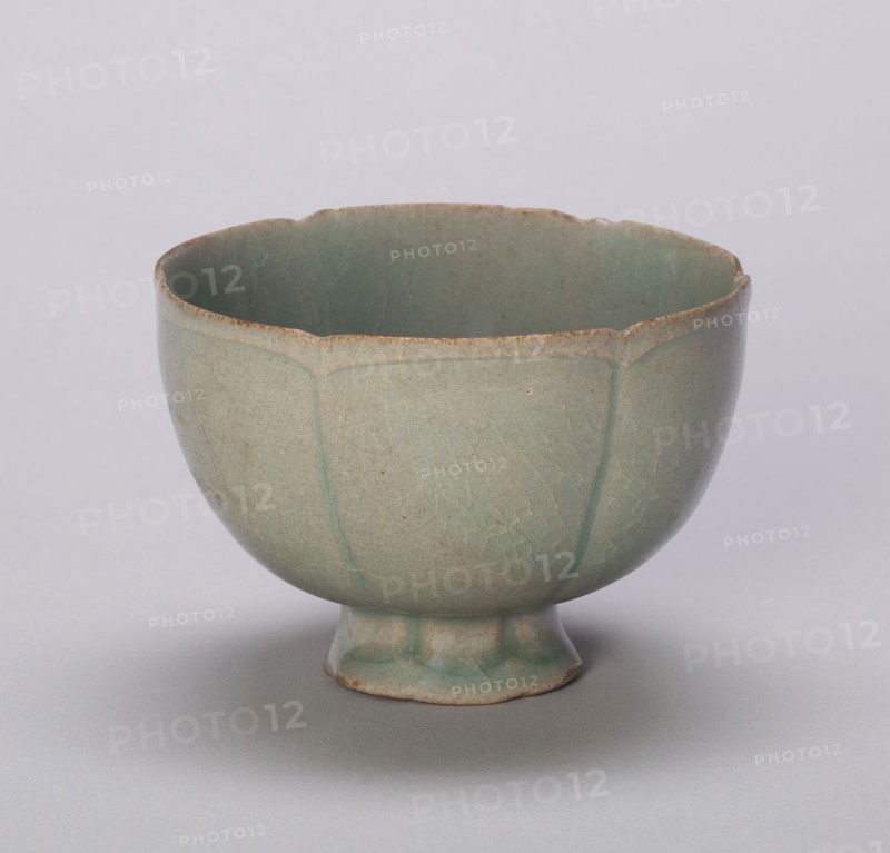 Lobed Cup, Goryeo dynasty (918–1392), 12th century, Korea, South Korea, Stoneware with underglaze molded decoration, H. 5.4 cm (2 1/8 in.), diam. 7.7 cm (3 1/16 in.)