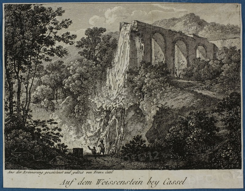 View of the Weissenstein Near Cassel, 1880, Franz Ludwig Catel, German, 1778-1856, Germany, Etching on paper, 93.5 x 133 mm (image), 105 x 135 mm (sheet)