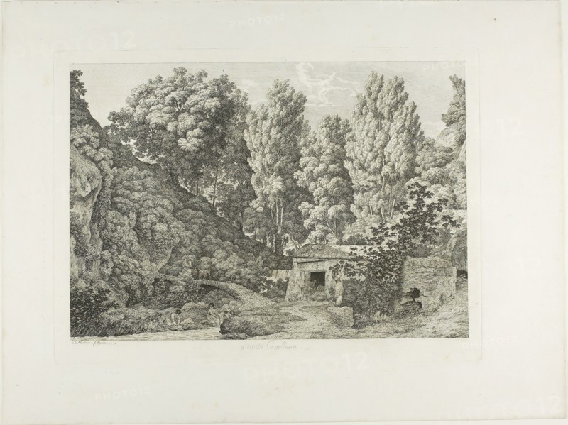 A Civita Castellana, 1793, Jacob Wilhelm Mechau, German, 1745-1808, Germany, Etching on ivory laid paper, 247 × 355 mm (image), 280 × 380 mm (plate), 278 × 501 mm (sheet)