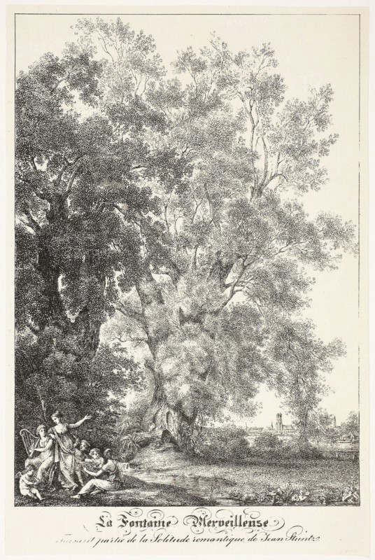 The Wondrous Fountain, 1810, Johann Baptist Stuntz, Swiss, 1753-1836, Switzerland, Lithograph in black on ivory wove paper, 402 x 282 mm (image), 448 x 298 mm (sheet)