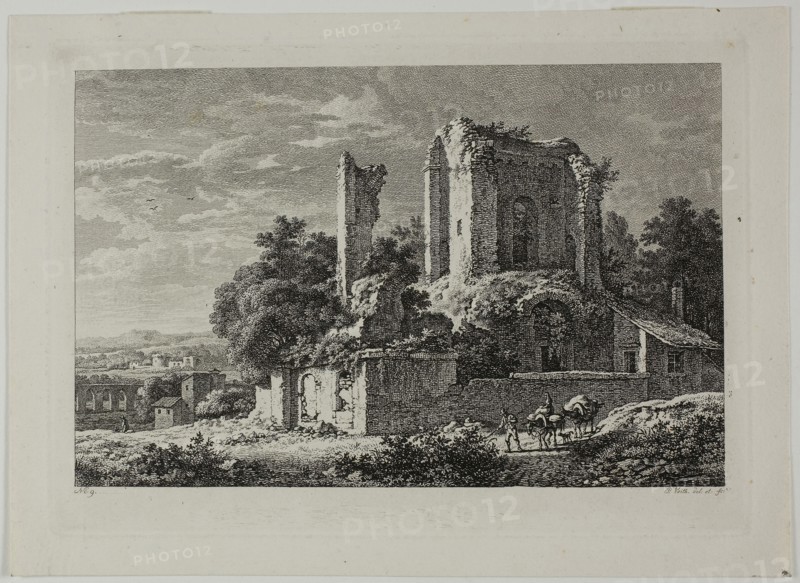 Italianate Landscape, 1822/24, Philipp Veith, German, 1768-1837, Germany, Etching on wove paper, 108 x 163 mm (image), 144 x 198 mm (sheet)