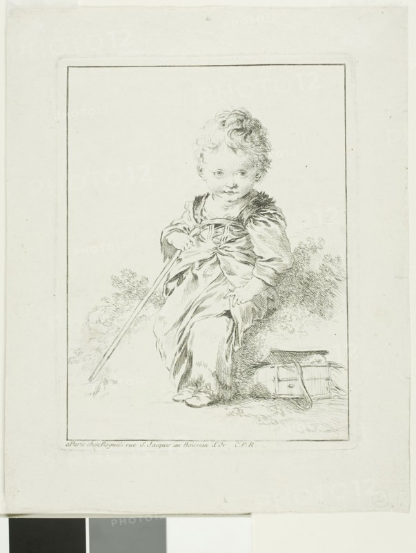 The Little Savoyard, n.d., François Boucher, French, 1703-1770, France, Etching on off-white laid paper, 205 × 156 mm (plate), 260 × 210 mm (sheet)