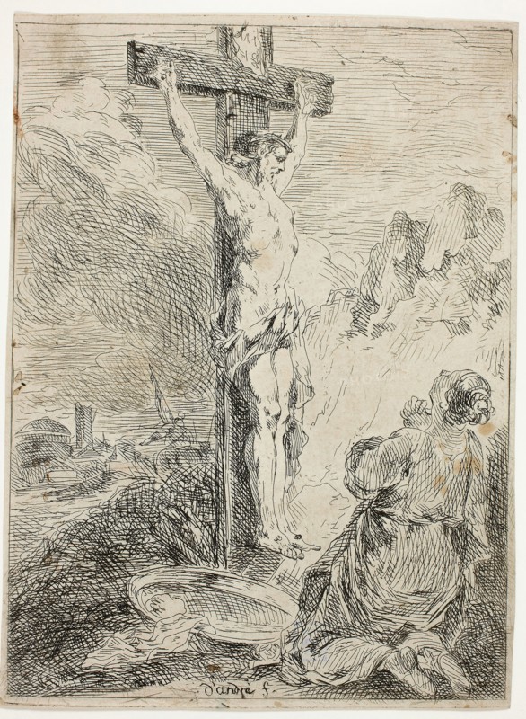 Christ on the Cross, n.d., Michel François Dandré-Bardon, French, 1700-1783, France, Etching on paper