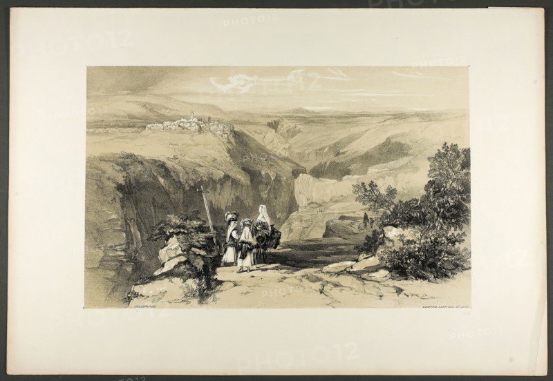 Collepardo, 1841, Edward Lear, English, 1812-1888, England, Tint lithograph on ivory wove paper, 243 × 387 mm (stone), 368 × 538 mm (sheet)