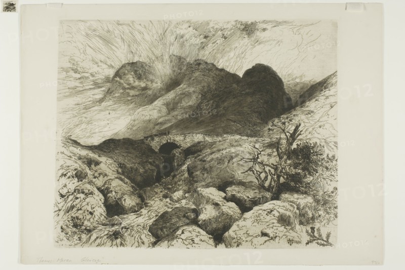 Bridge in the Pass of Glencoe, Scotland, 1888, Thomas Moran, American, born England, 1837-1926, United States, Etching and mezzotint in black on cream laid paper, 238 x 294 mm (plate), 270 x 375 mm (sheet)