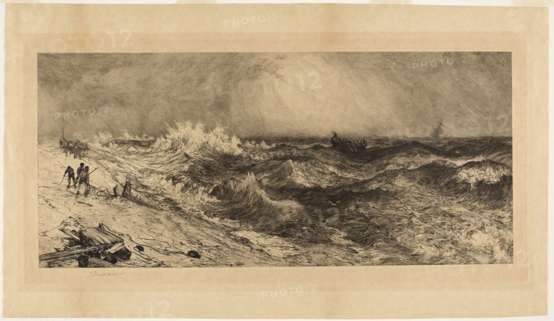 The Resounding Sea, 1886, Thomas Moran, American, born England, 1837-1926, United States, Etching on paper