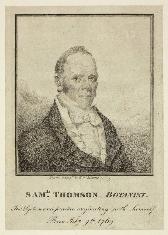 Sam’l. Thomson, Botanist, n.d., Henry Williams, American, 1787-1830, United States, Engraving and stipple on cream wove paper, 104 x 179 mm (sheet)