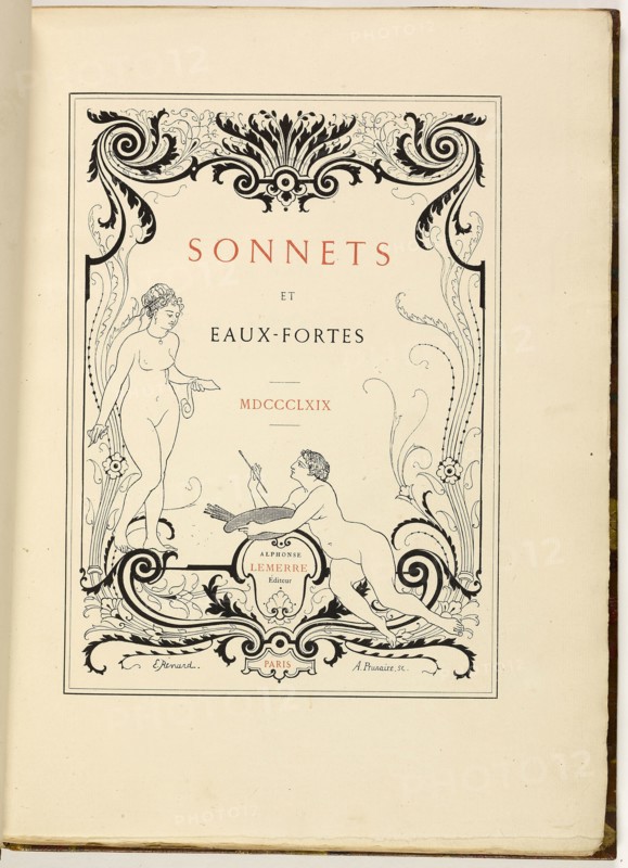 Sonnets et eaux-fortes, 1869, Jean-Baptiste-Camille Corot (French, 1796-1875), Jean François Millet (French, 1814-1875), Édouard Manet (French, 1832-1883), Léon Gaucherel (French, 1816-1886), Emile Levy (French, 1826-1890), Edmond Morin (French, 1824-1882), Felix Henri Giacomotti (French, 1828-1909), Celestin Nanteuil (French, 1813-1873), Armand Queyroy (French, 1830-1893), Gustave Doré (French, 1832-1883), Charles Courtry (French, 1846-1897), Jules Jacques Veyrassat (French, 1828-1893), Joseph-Victor Ranvier (French, 1832-1896), George James Howard (English, 1843-1912), Gustave Adolphe Jundt (French, 1830-1884), Jean Léon Gérôme (French, 1824-1904), Hendrik Leys (Belgian, 1815-1869), Félix Élie Régamey (French, 1844-1907), Edwin Edwards (English, 1823-1879), Claudius Popelin (French, 1825-1892), Francis Seymour Haden (English, 1818-1910), Tancrède Abraham (French, 1836-1895), Maurice Emmanuel Lansyer (French, 1835-1893), François Louis Français (French, 1814-1897), Jules Héreau (Frenc...