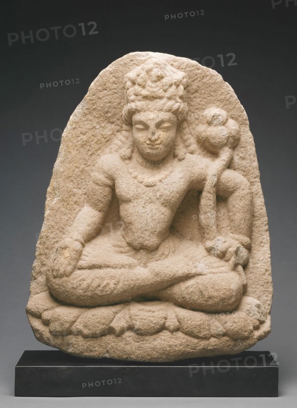 Bodhisattva Avalokiteshvara, 8th/9th century, Pakistan, Khyber Pakhtunkhwa Province, Swat Valley, Pakistan, Mica schist, 55.3 x 44.5 x 8.9 cm (21 3/4 x 17 1/2 x 3 1/2 in.)