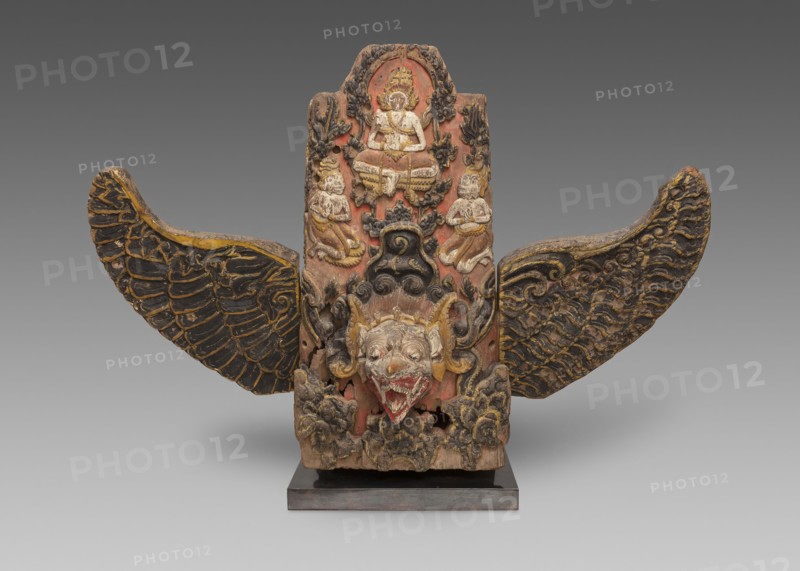 God Vishnu Riding His Mount, Garuda, 19th century, Indonesia, Bali, Bali, Painted wood, 55 × 74.7 × 31.8 cm (21 5/8 × 29 3/8 × 12 1/2 in.)