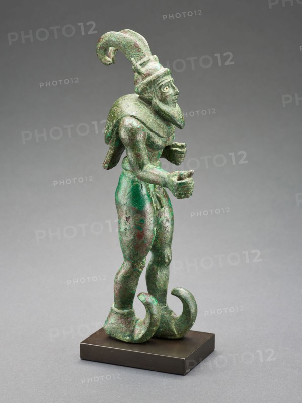 Statuette of a Striding Figure, 3000/2800 BC, Proto-Elamite or Mesopotamian, Mesopotamia, Copper, 17.2 × 5.7 × 5.7 cm (6 3/4 × 2 1/4 × 2 1/4 in.)