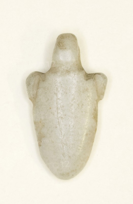 Amulet of a Heart, Third Intermediate Period–Late Period, Dynasties 21–26 (about 1069–525 BC), Egyptian, Egypt, Stone, 1.9 × 1 × 0.3 cm (3/4 × 3/8 × 1/8 in.)