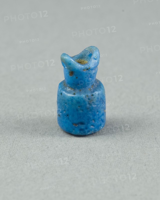 Amulet of a Situla (Jar), Third Intermediate Period, Dynasties 21–25 (about 1069–656 BC), Egyptian, Egypt, Faience, H. 1.9 cm (3/4 in.), diam. 1 cm (3/8 in.)