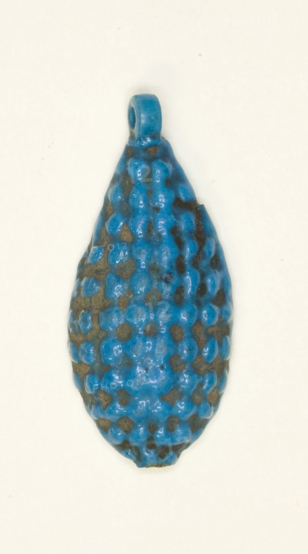Pendant in the Form of a Cluster of Grapes, New Kingdom, Dynasties 18–19 (about 1550–1186 BC), Egyptian, Egypt, Faience, 2.5 × 1.3 × 0.5 cm (1 × 1/2 × 3/16 in.)