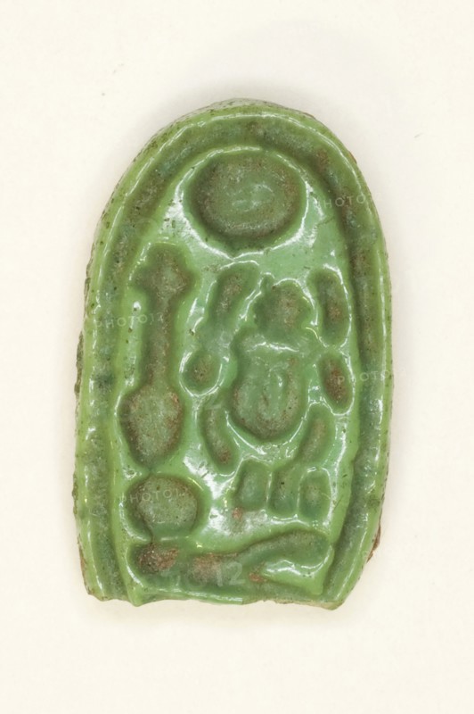 Ring: Neferkheprure-Waenre (Akhenaton), New Kingdom, Dynasty 18, reign of Akhenaten (about 1352–1336 BC), Egyptian, Egypt, Faience, 1.9 × 1.1 × 0.5 cm (3/4 × 7/16 × 3/16 in.)
