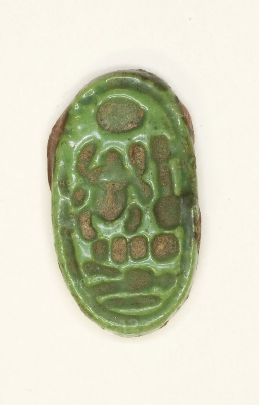 Ring: Neferkheprure-Waenre (Akhenaton), New Kingdom, Dynasty 18, reign of Akhenaten (about 1352–1336 BC), Egyptian, Egypt, Faience, 1.9 × 1.3 × 0.3 cm (3/4 × 1/2 × 1/8 in.)