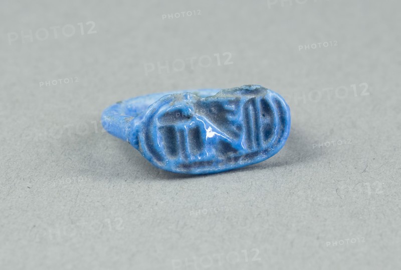 Ring: Horemheb, Beloved of Amon, New Kingdom, Dynasty 18, reign of Horemheb (about 1323–1295 BC), Egyptian, Egypt, Faience, W. 1 cm (3/8 in.), diam. 2.2 cm (7/8 in.)