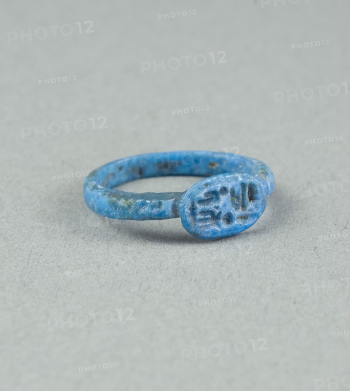 Ring: Rameses (II), Beloved of Amun, New Kingdom, Dynasty 19, reign of Rameses II (about 1279–1213 BC), Egyptian, Egypt, Faience, W. 0.6 cm (1/4 in.), diam. 2.2 cm (7/8 in.)