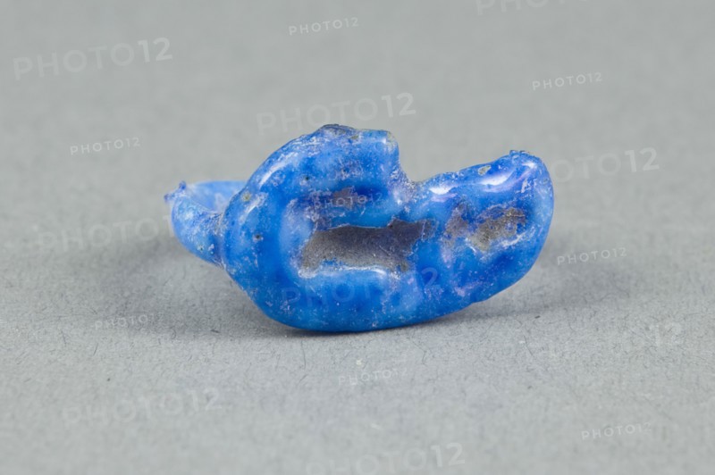 Ring: Hieroglyphs, New Kingdom, Dynasty 18 (about 1350 BC), Egyptian, Egypt, Faience, W. 0.6 cm (1/4 in.), diam. 1.9 cm (3/4 in.)