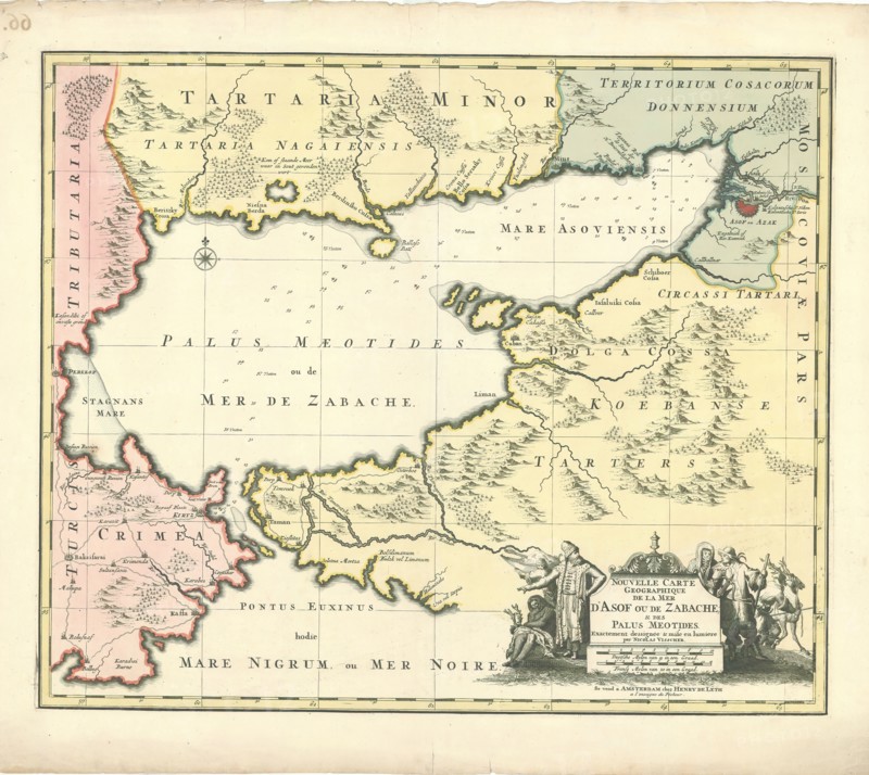 Map, Nouvelle carte geographique de la Mer d’Asof ou de Zabache & des Palus Meotides, Copperplate print