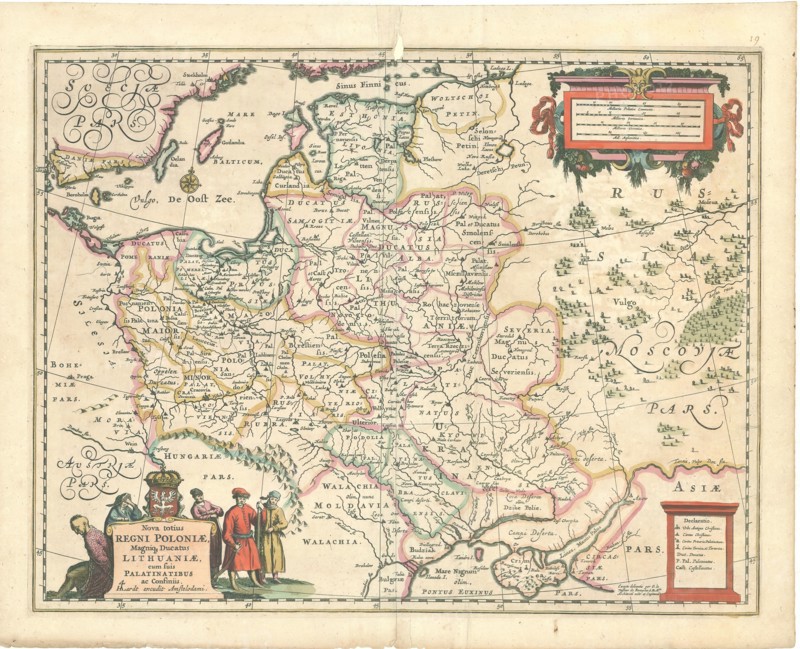 Map, Nova totius regni Poloniæ, Copperplate print