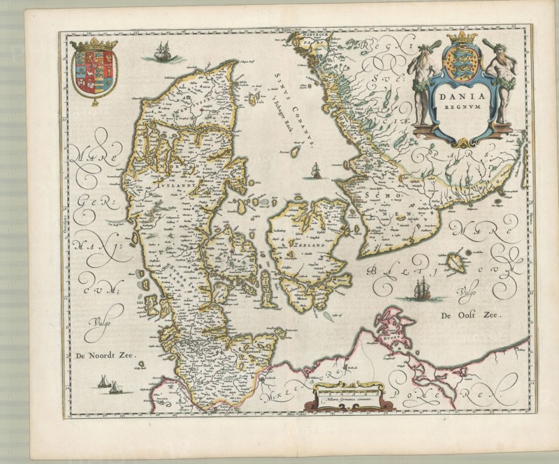 Map, Dania regnvm, Copperplate print