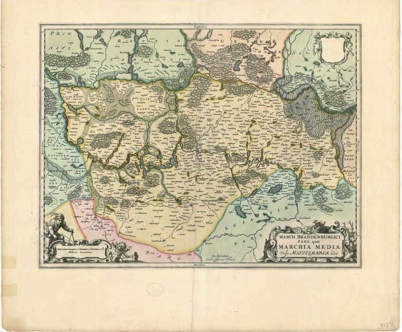Map, March. Brandenburgici pars, quæ Marchia Media vulgo Mittelmarck audit, Frederick de Wit (1610-1698), Copperplate print