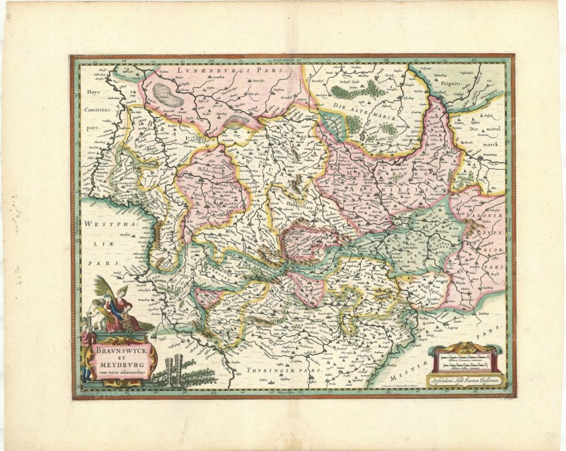 Map, Bravnswyck et Meydbvrg, Evert Symonszoon Hamersveld (c. 1591/92-), Copperplate print
