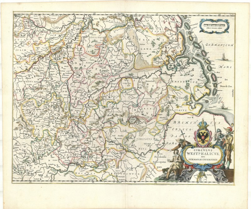 Map, Circvlvs Westphalicvs, sive Germaniae Inferioris, Copperplate print
