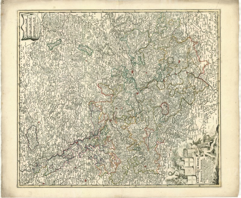 Map, Circulus electorum Rheni sive Rhenanus Inferior complectens accuratam descriptionem archiepiscopatus Moguntini Coloniensis et Trevirensis Palatinatus Rheni, et comitatus Beilstein, Newenaer Inferioris Isenburg et Reiferscheit, Frederick de Wit (1610-1698), Copperplate print